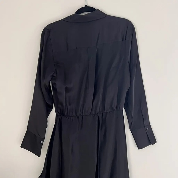 L’Agence Silk Black Atlas Wrap Dress - US 8 - Picture 3 of 4